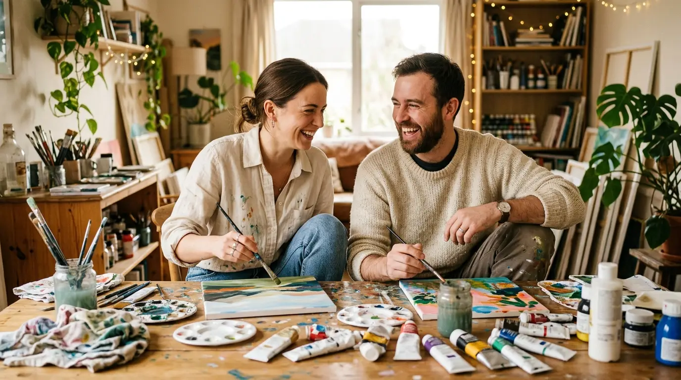 Activités créatives en couple à la maison